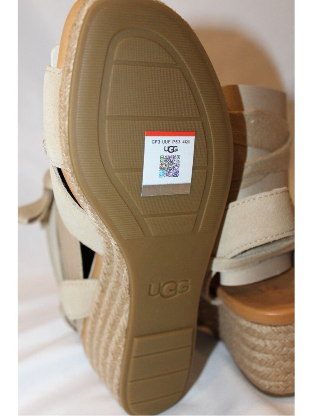 Authentic NWOT Taia Ankle Straps Espadrille Wedge Sandals UGG - Picture 4 of 8
